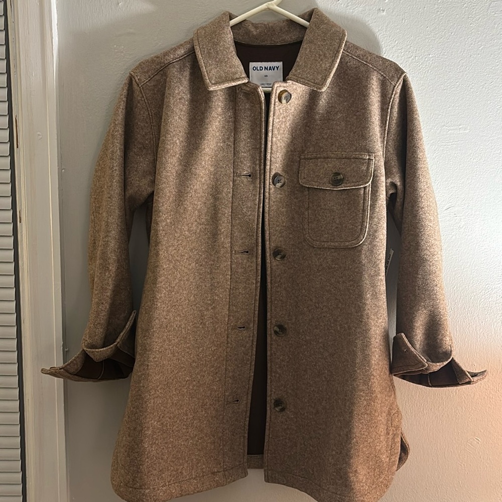 Camel waist length jacket